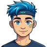 Hex - Web3 community builder avatar with cyan hair